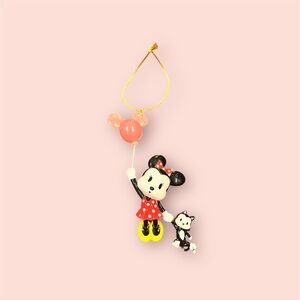 Disney Vintage 50s Style Minnie Mouse & Figaro Floating Away Christmas Ornament